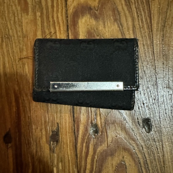 Authentic Gucci W Hook Wallet Canvas X Leather Preloved - Picture 2 of 5